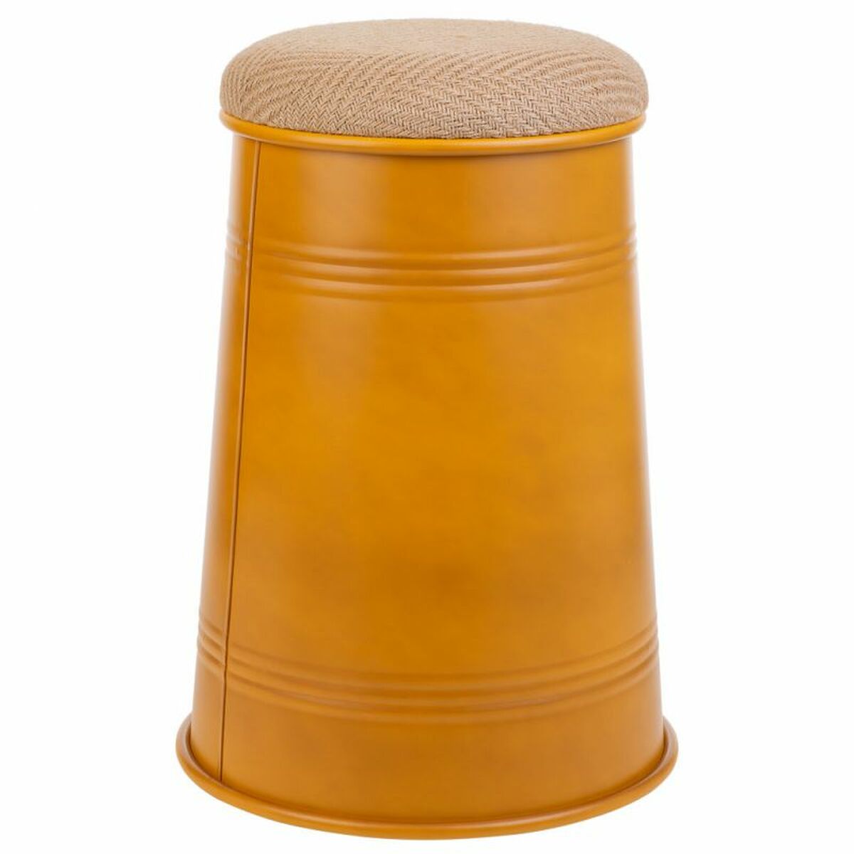 Stool Alexandra House Living Orange Sackcloth Metal Sponge MDF Wood 47 x 27 x 33 cm-4