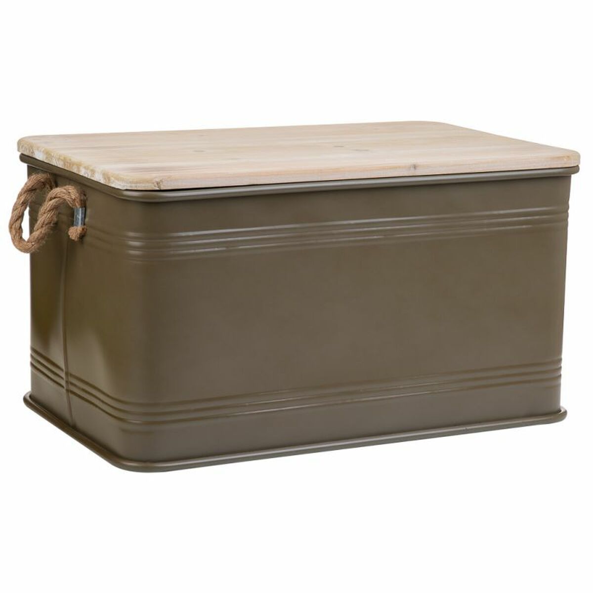 Chest Alexandra House Living Urban Green Hemp Metal Fir wood 38 x 60 x 33 cm-5