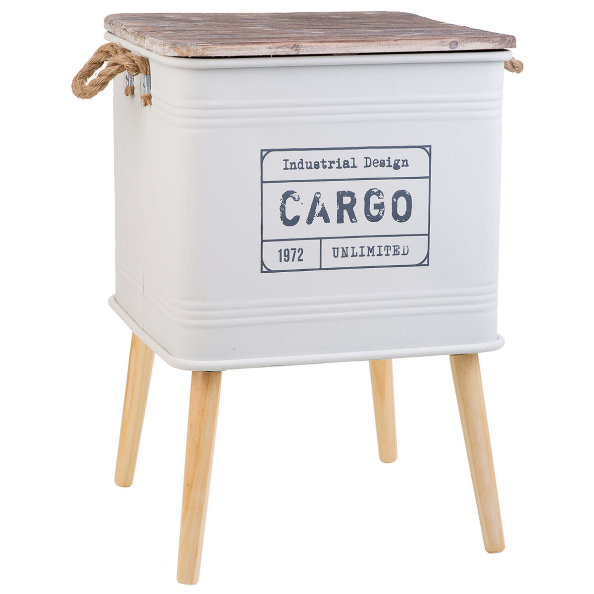 Nightstand Alexandra House Living White 41 x 41 x 61 cm-0