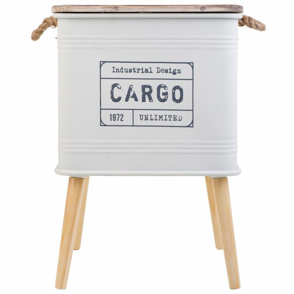 Nightstand Alexandra House Living White 41 x 41 x 61 cm-7
