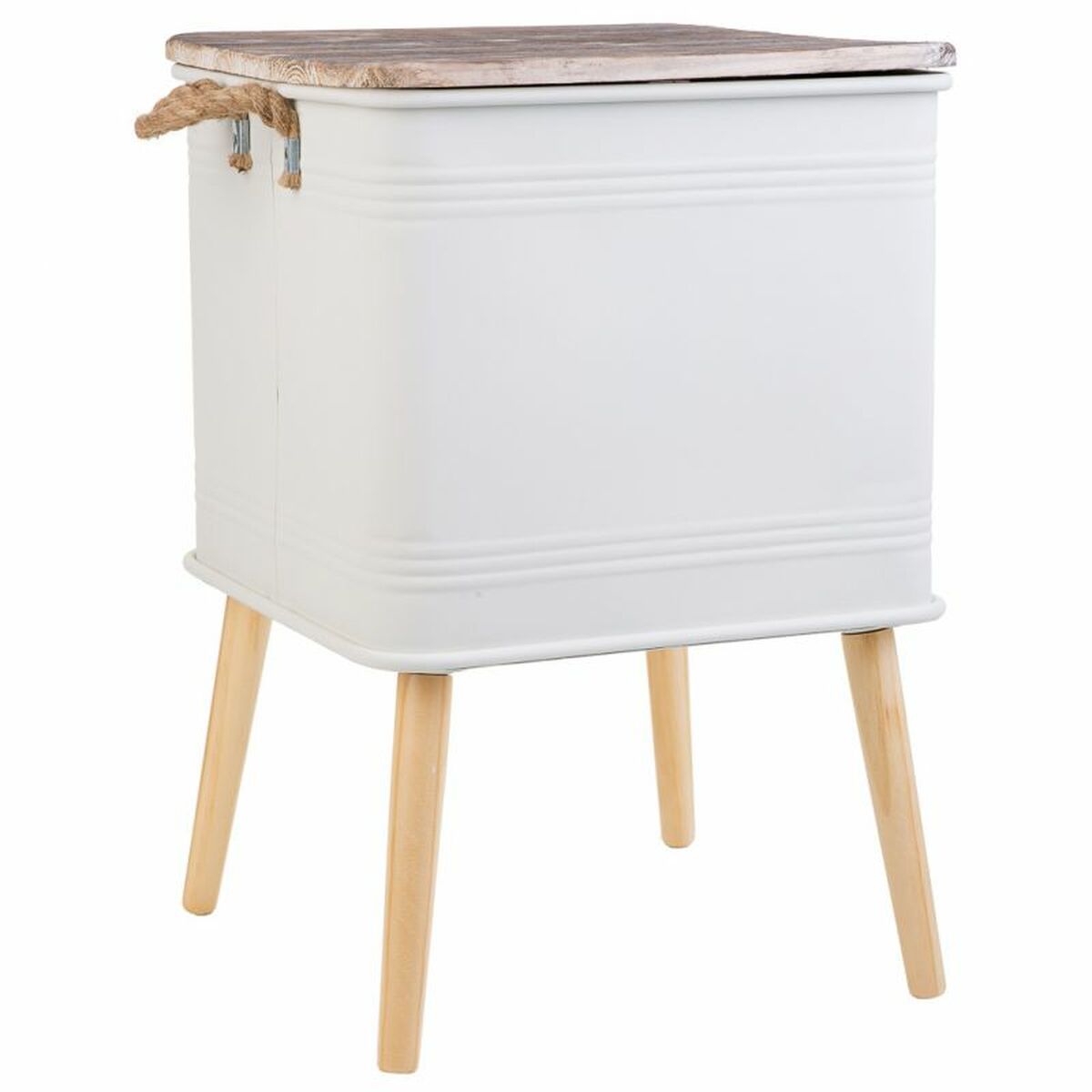 Nightstand Alexandra House Living White 41 x 41 x 61 cm-4