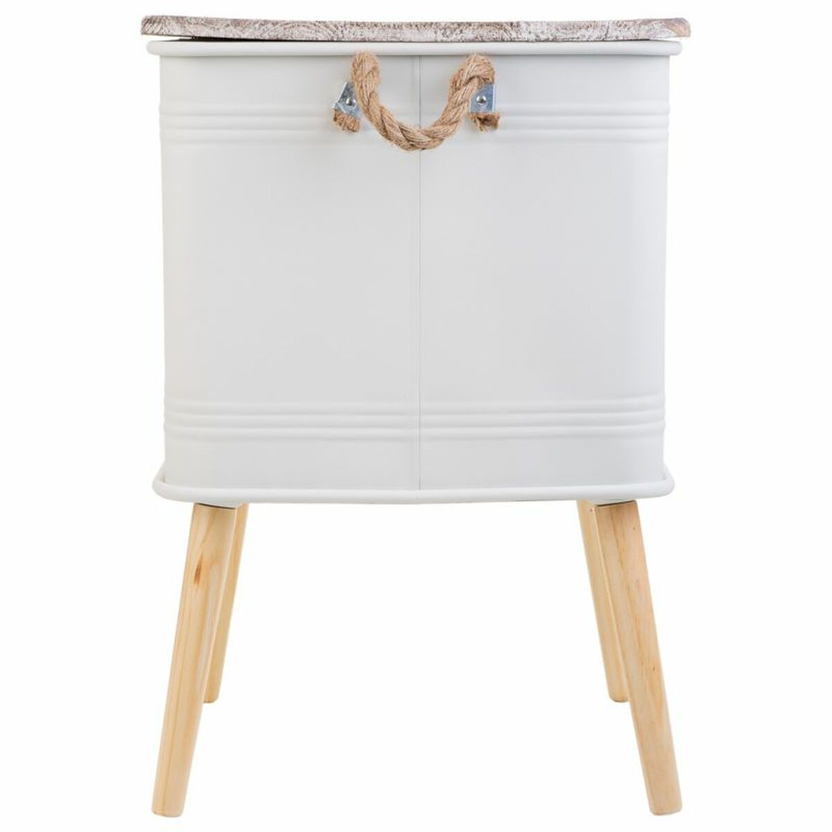 Nightstand Alexandra House Living White 41 x 41 x 61 cm-3
