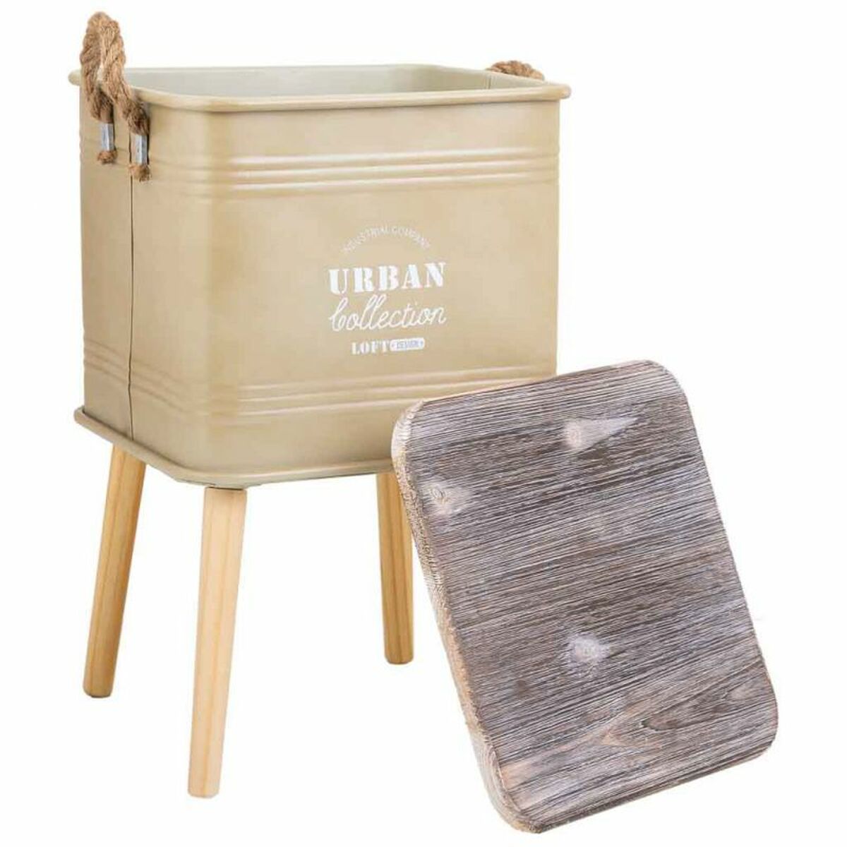 Nightstand Alexandra House Living Green 34 x 34 x 55 cm-4