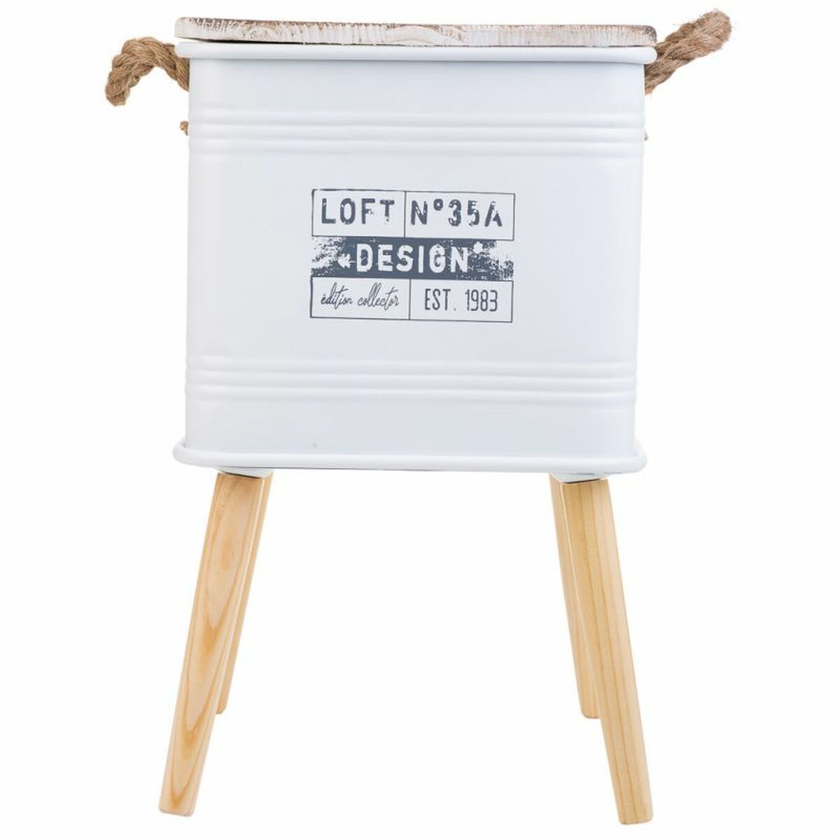 Nightstand Alexandra House Living Grey 34 x 34 x 55 cm-7