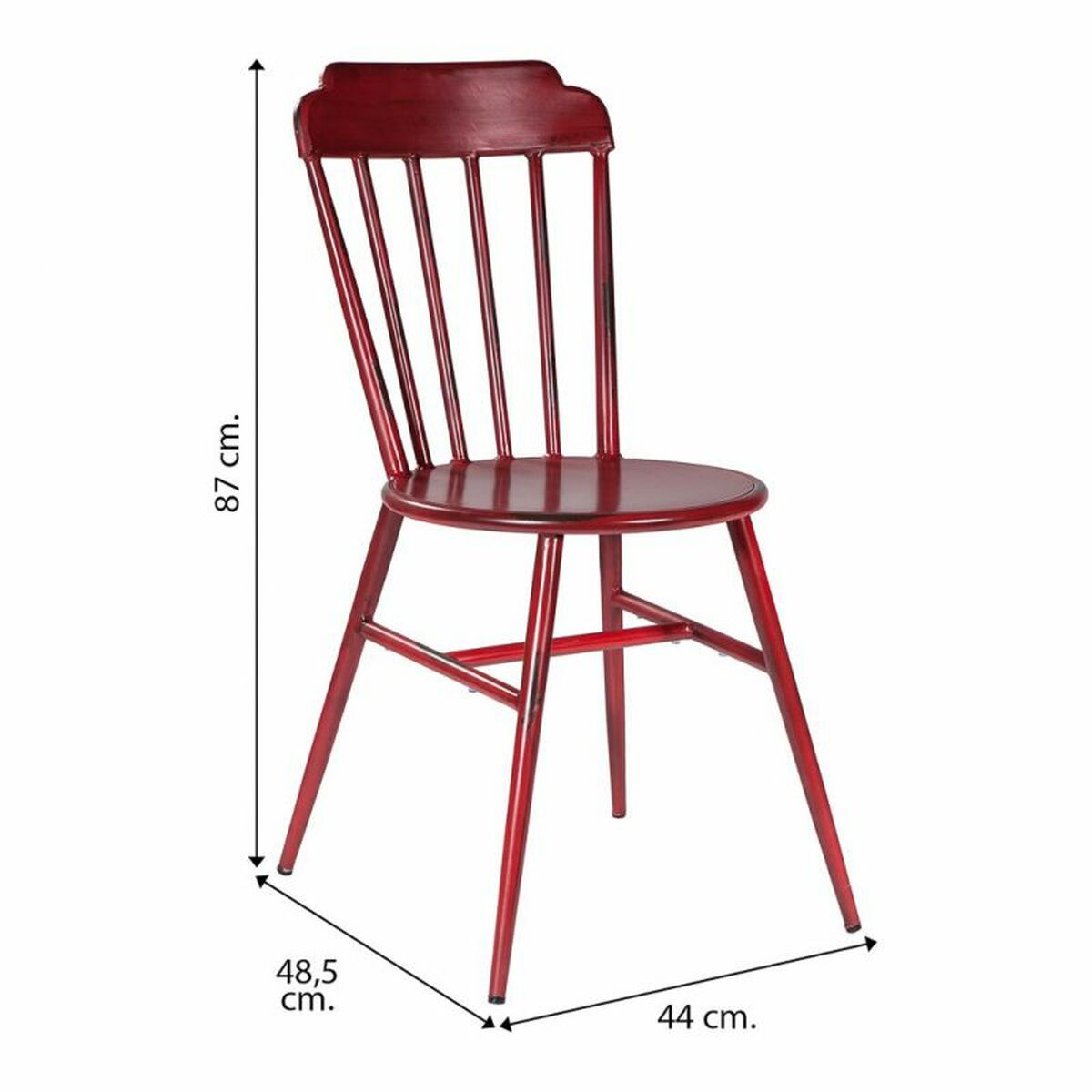 Dining Chair Alexandra House Living Vintage Red 48 x 87 x 44 cm-1