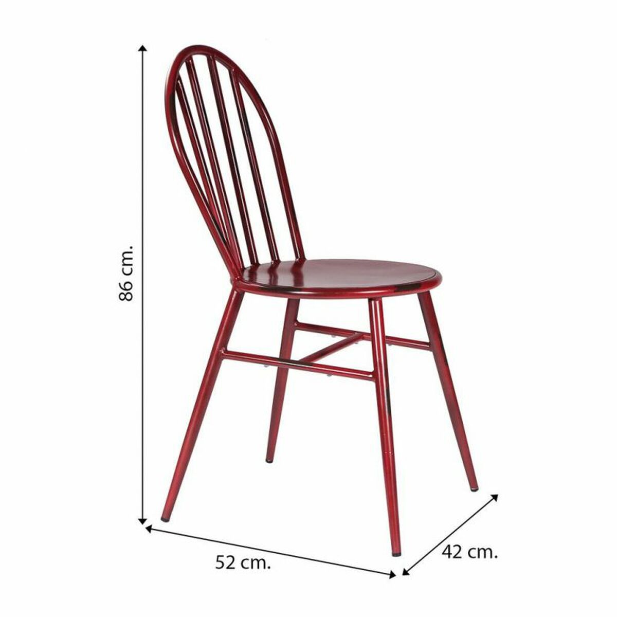 Dining Chair Alexandra House Living Vintage Red 52 x 86 x 42 cm-1