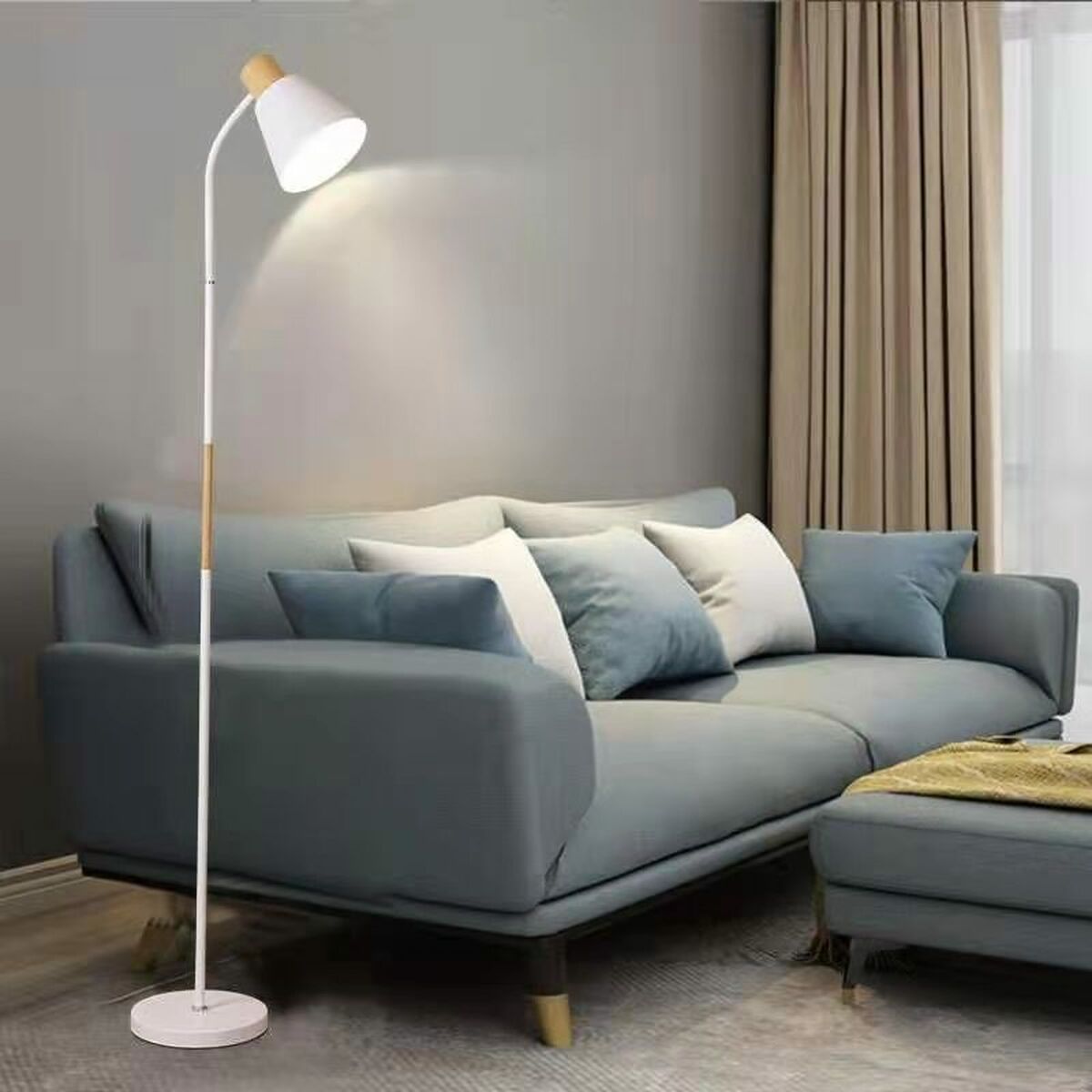Floor Lamp Romimex White 40 x 165 x 40 cm-1