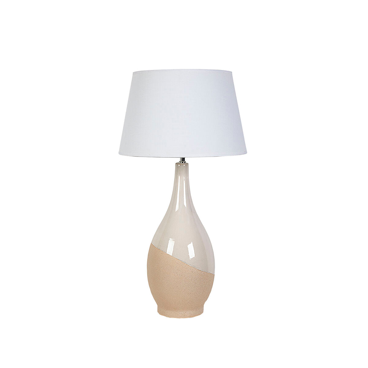Desk lamp Romimex White Beige Ceramic 20 x 60 x 12 cm-0