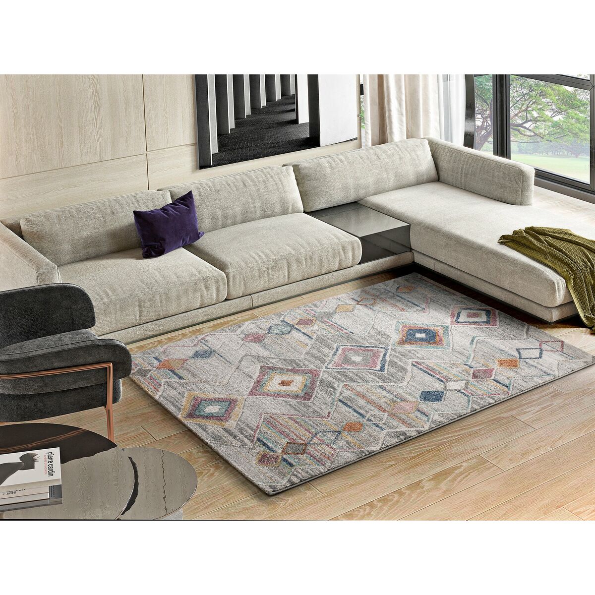 Carpet Romimex Berber Multicolour 80 x 150 x 2 cm-1