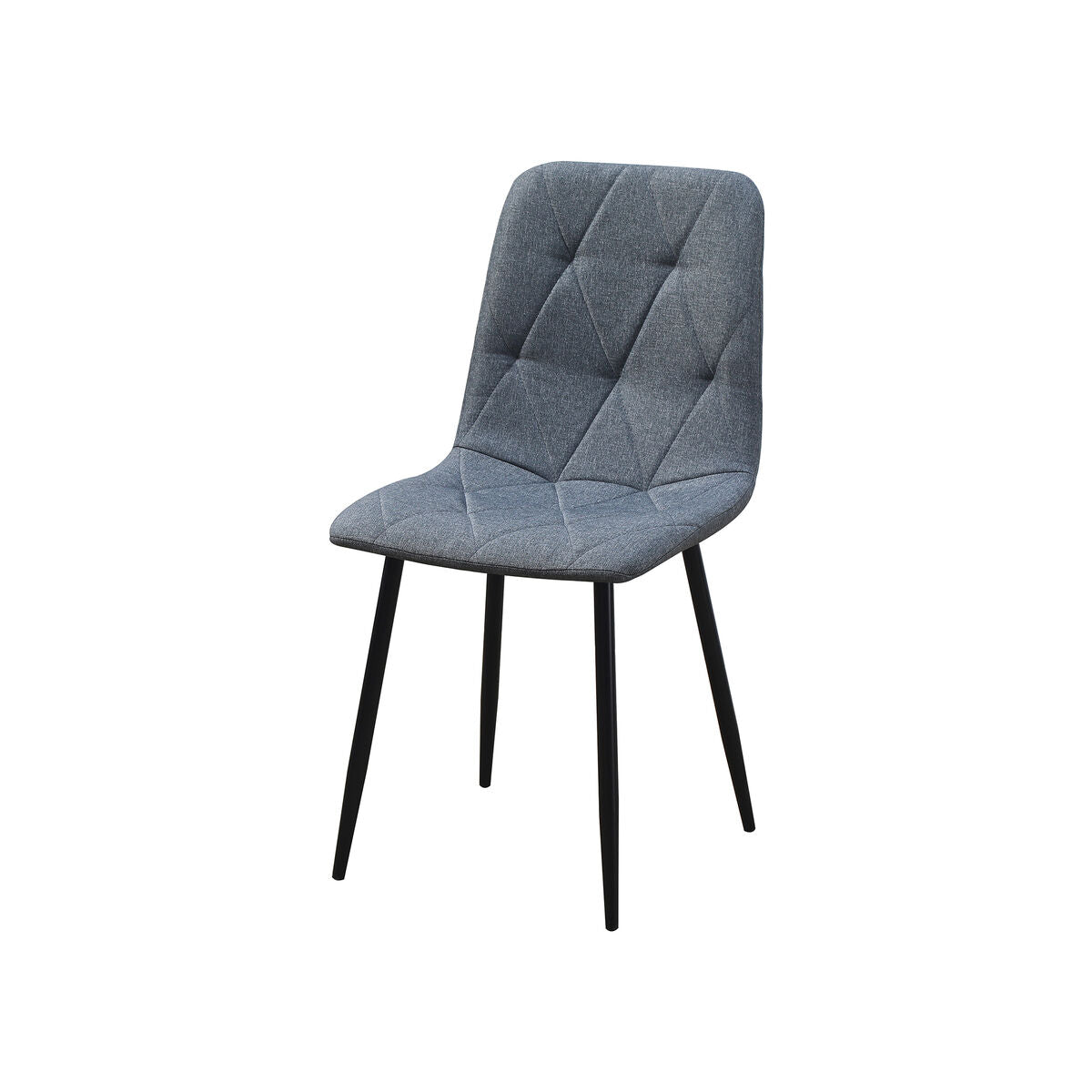 Chair Romimex Black Grey Metal Cloth MDF Wood 53 x 89 x 43 cm-0
