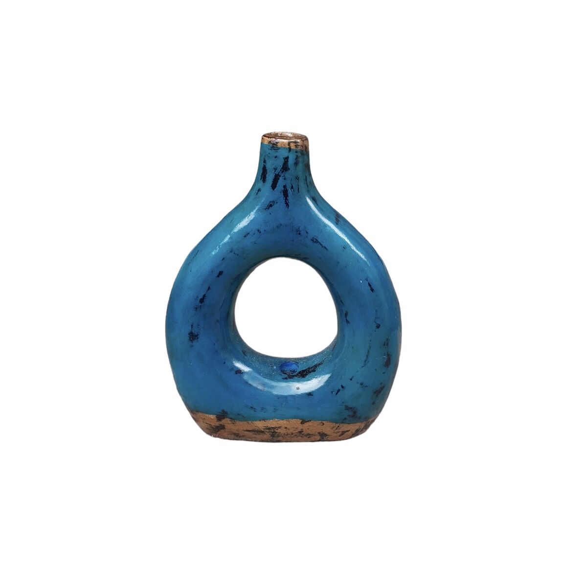 Decorative Figure Romimex Blue 20 x 26 x 10 cm-0