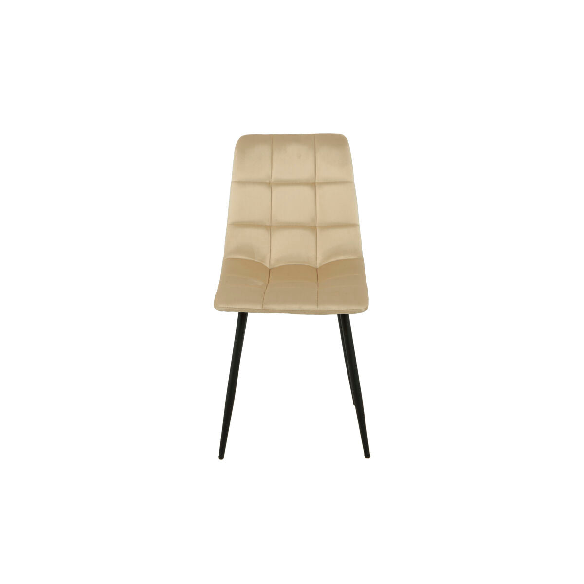 Chair Romimex Beige Velvet Metal 45 x 89 x 55 cm-4