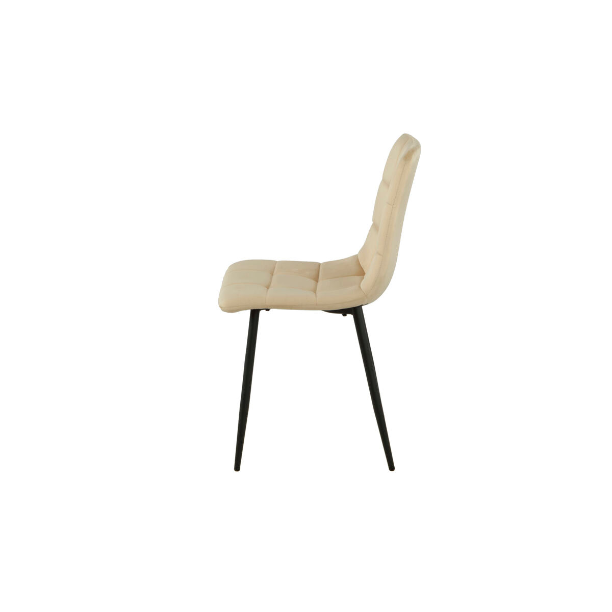 Chair Romimex Beige Velvet Metal 45 x 89 x 55 cm-3