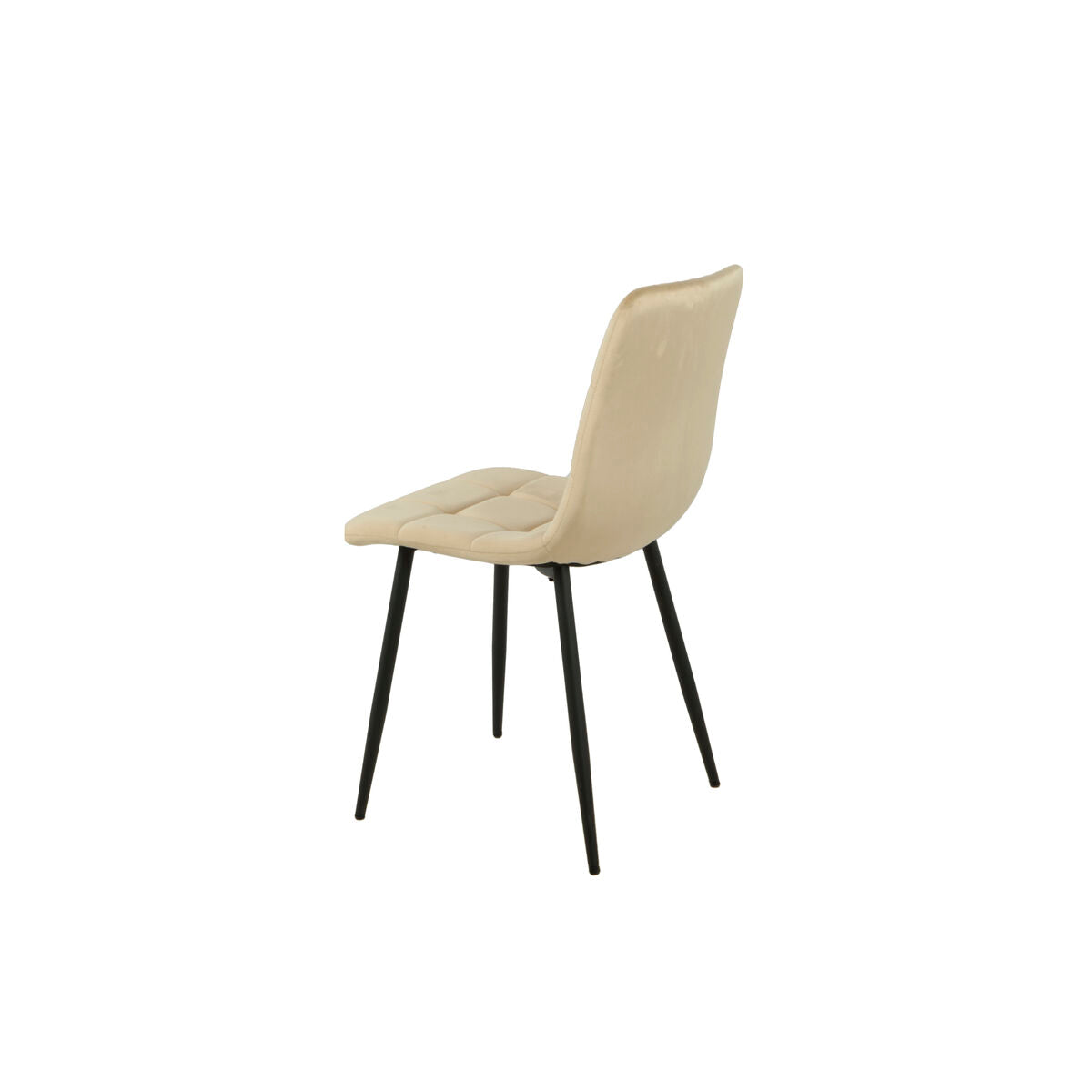 Chair Romimex Beige Velvet Metal 45 x 89 x 55 cm-2