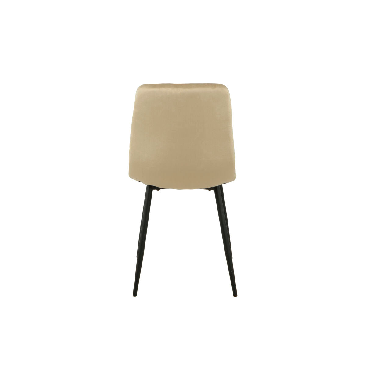 Chair Romimex Beige Velvet Metal 45 x 89 x 55 cm-1