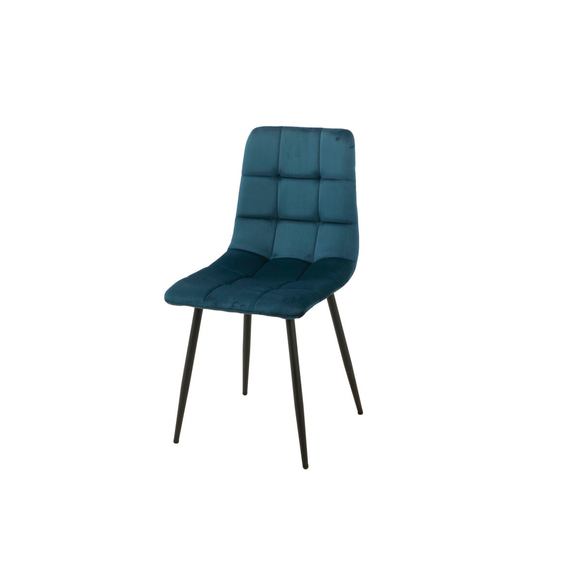 Chair Romimex Blue Velvet Metal 45 x 89 x 55 cm-0