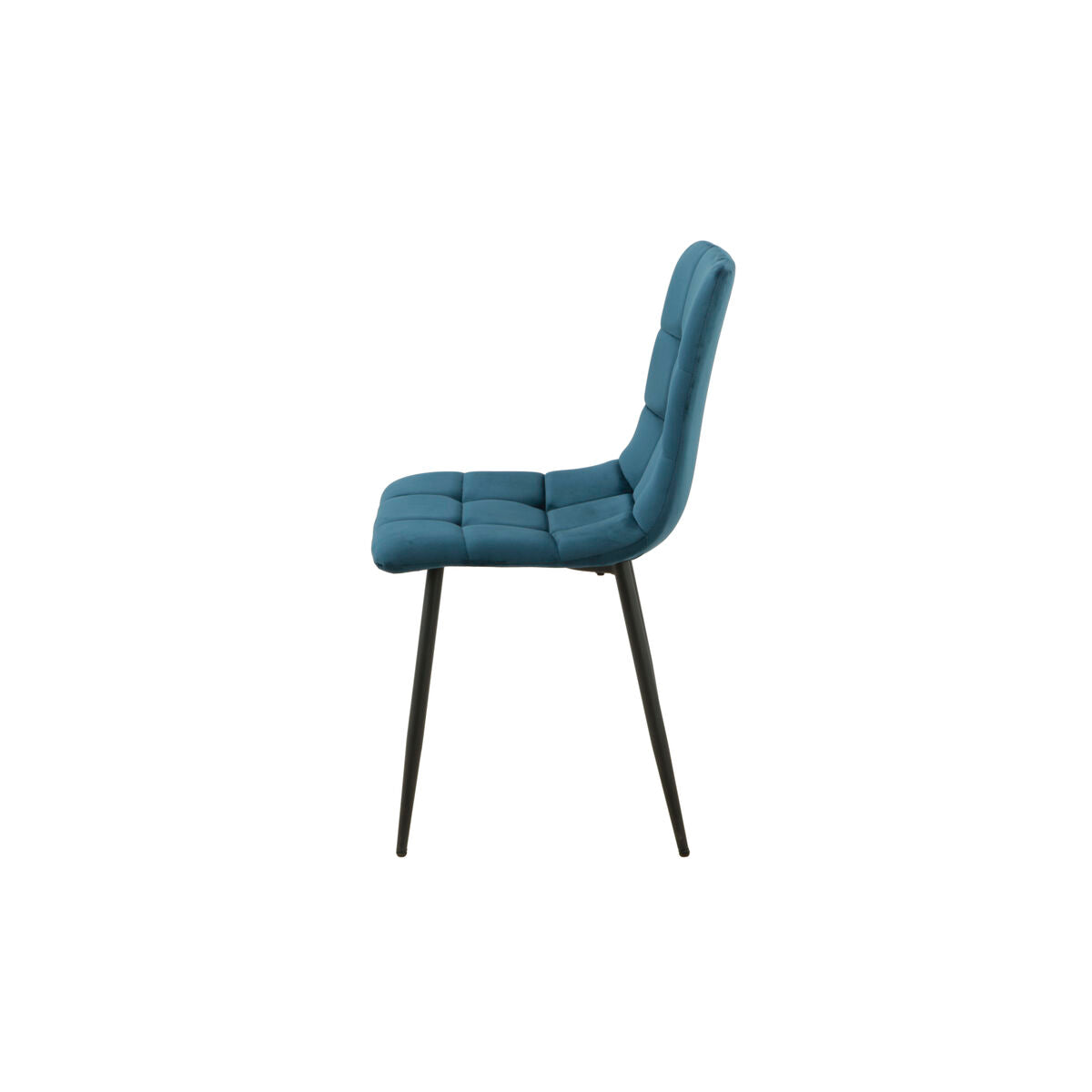 Chair Romimex Blue Velvet Metal 45 x 89 x 55 cm-3