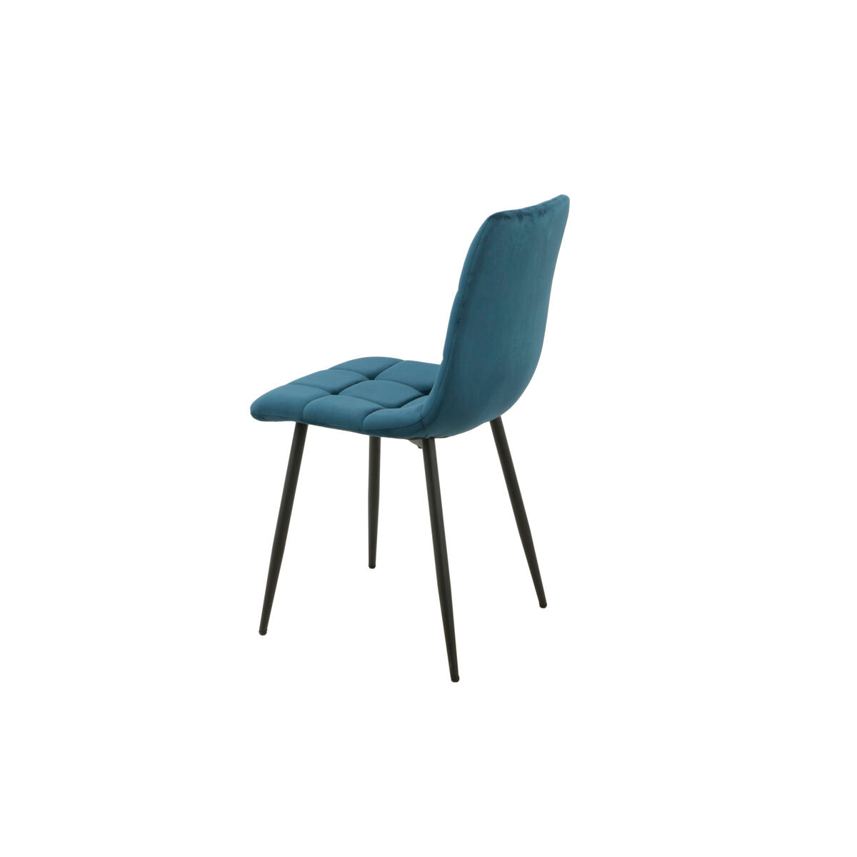 Chair Romimex Blue Velvet Metal 45 x 89 x 55 cm-2