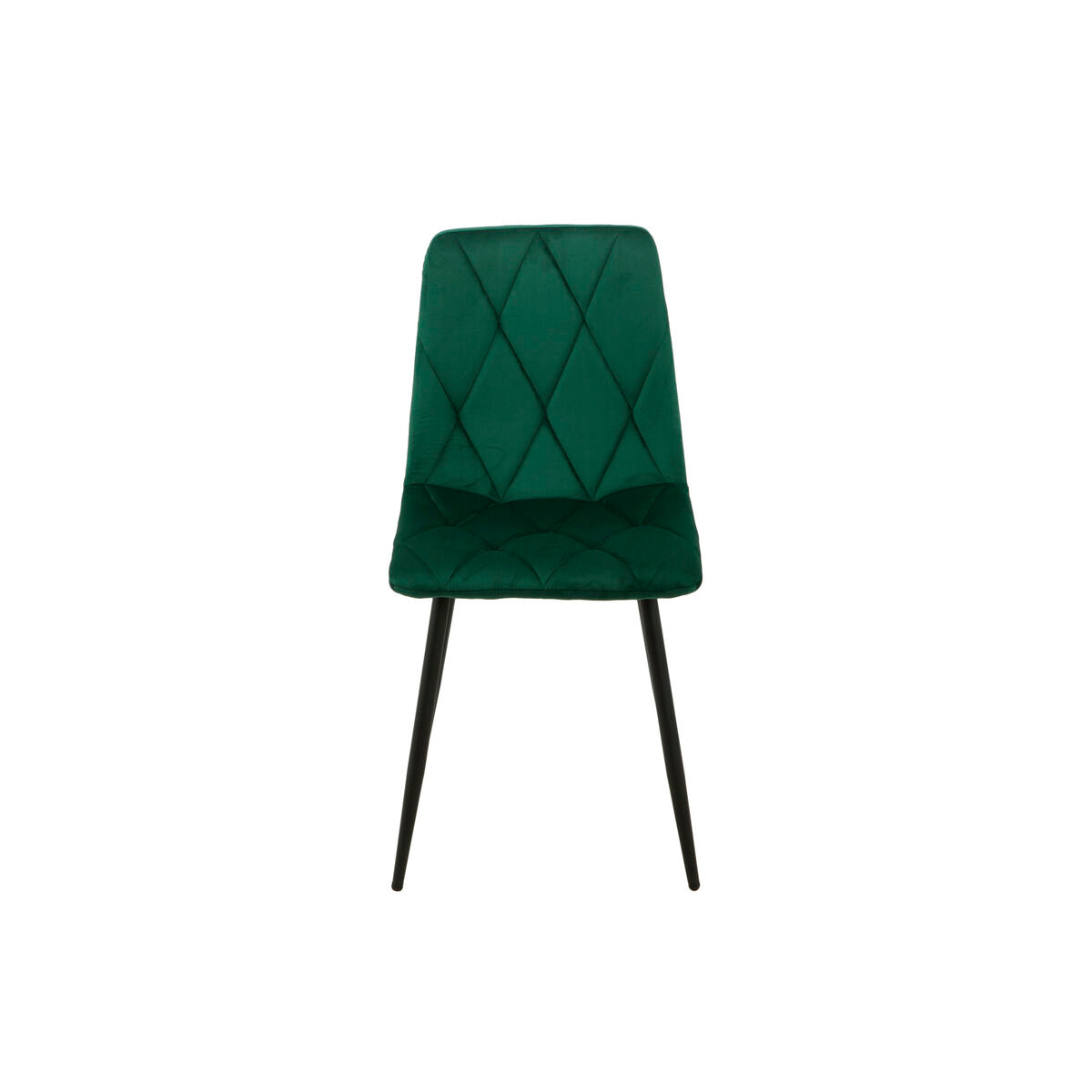 Chair Romimex Green Velvet Metal 45 x 89 x 55 cm-1