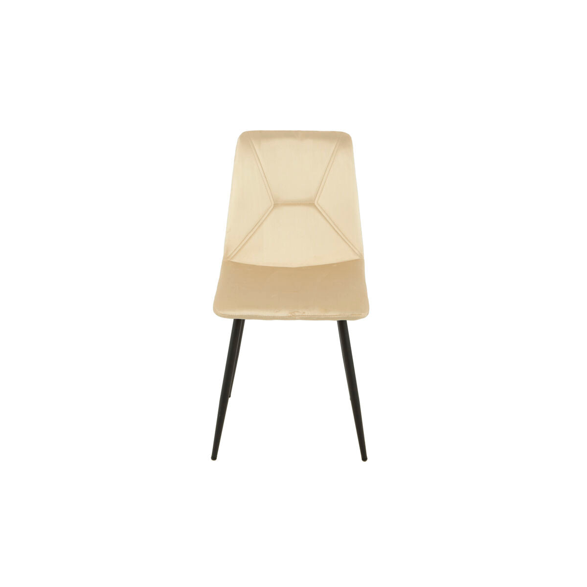 Chair Romimex Beige Velvet Metal 45 x 89 x 55 cm-4