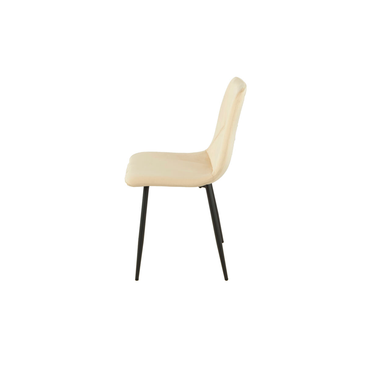 Chair Romimex Beige Velvet Metal 45 x 89 x 55 cm-3