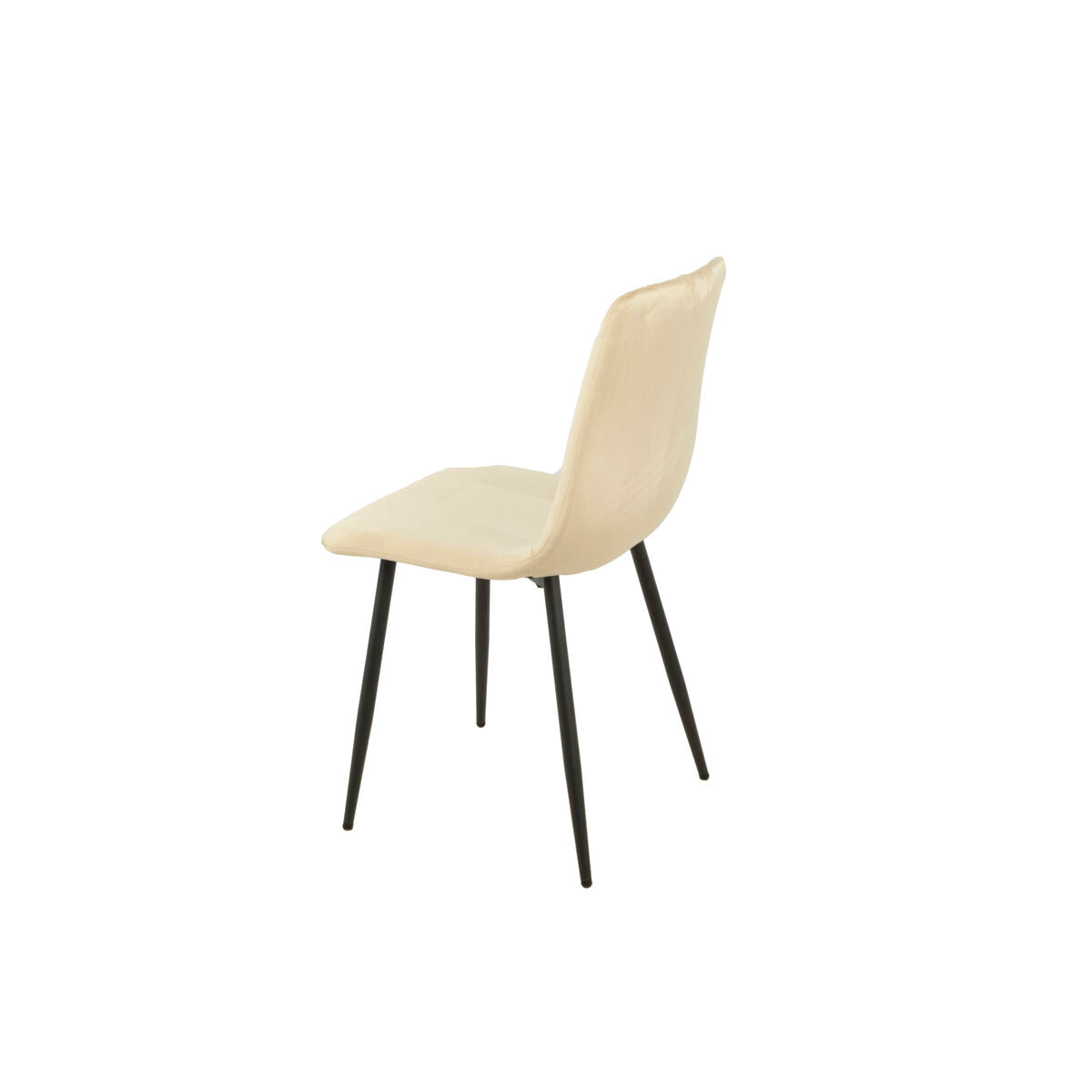 Chair Romimex Beige Velvet Metal 45 x 89 x 55 cm-2