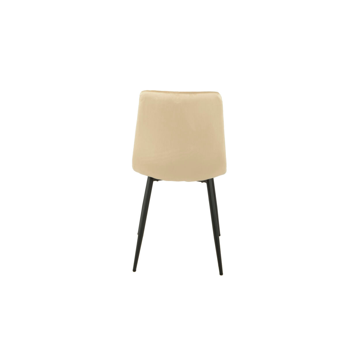 Chair Romimex Beige Velvet Metal 45 x 89 x 55 cm-1