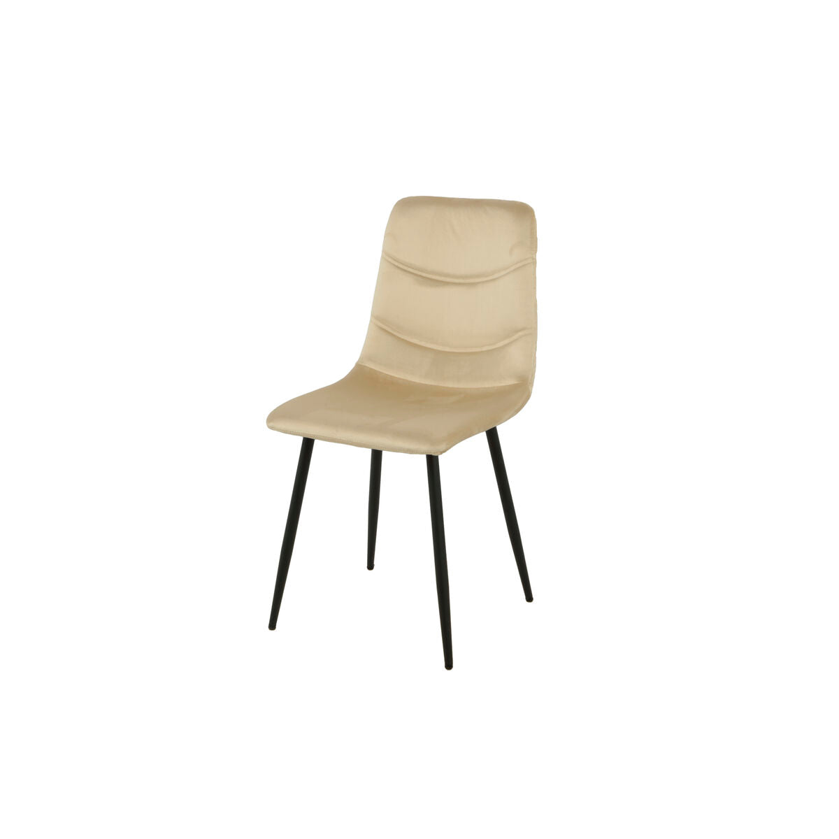 Chair Romimex Beige Velvet Metal 45 x 89 x 55 cm-0