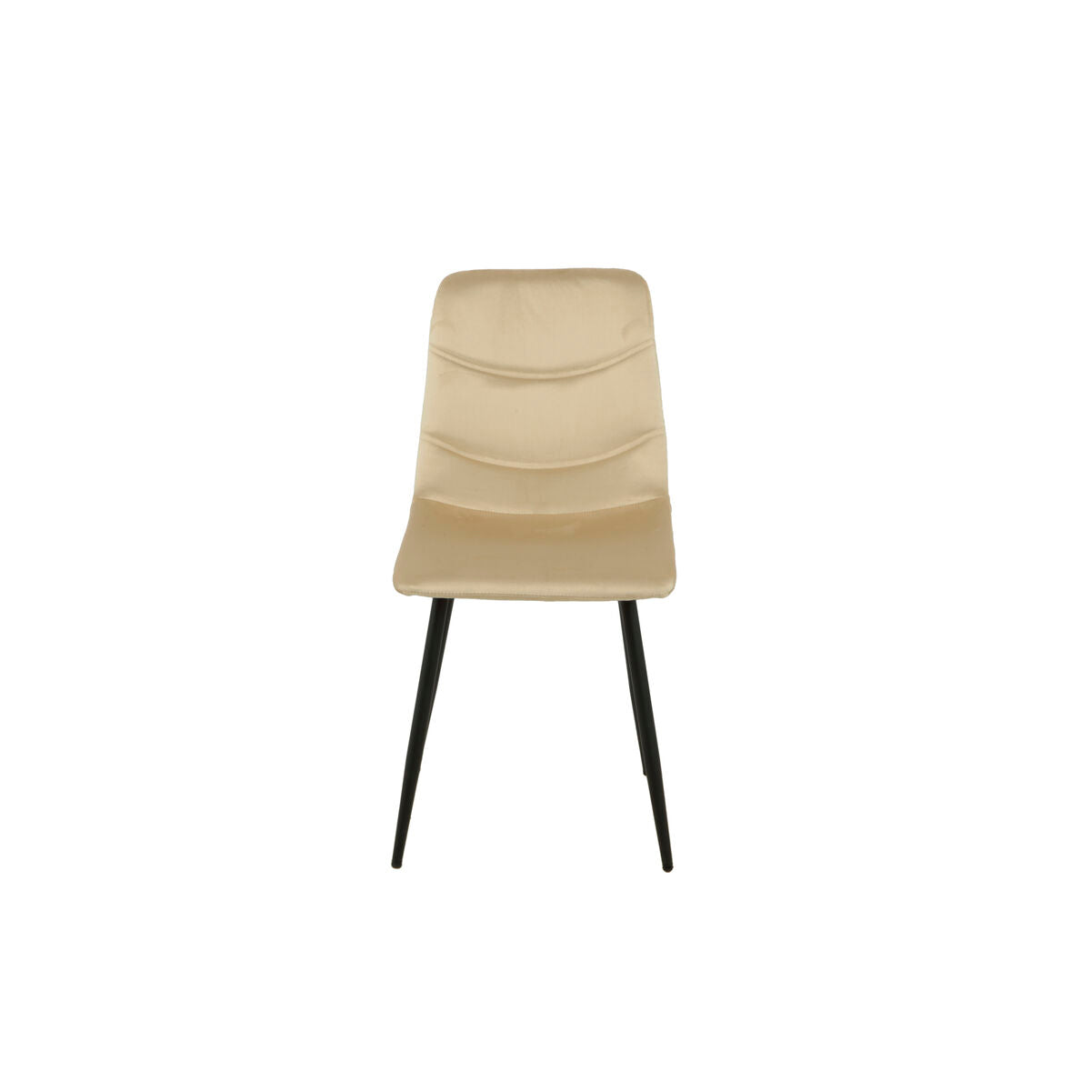 Chair Romimex Beige Velvet Metal 45 x 89 x 55 cm-4