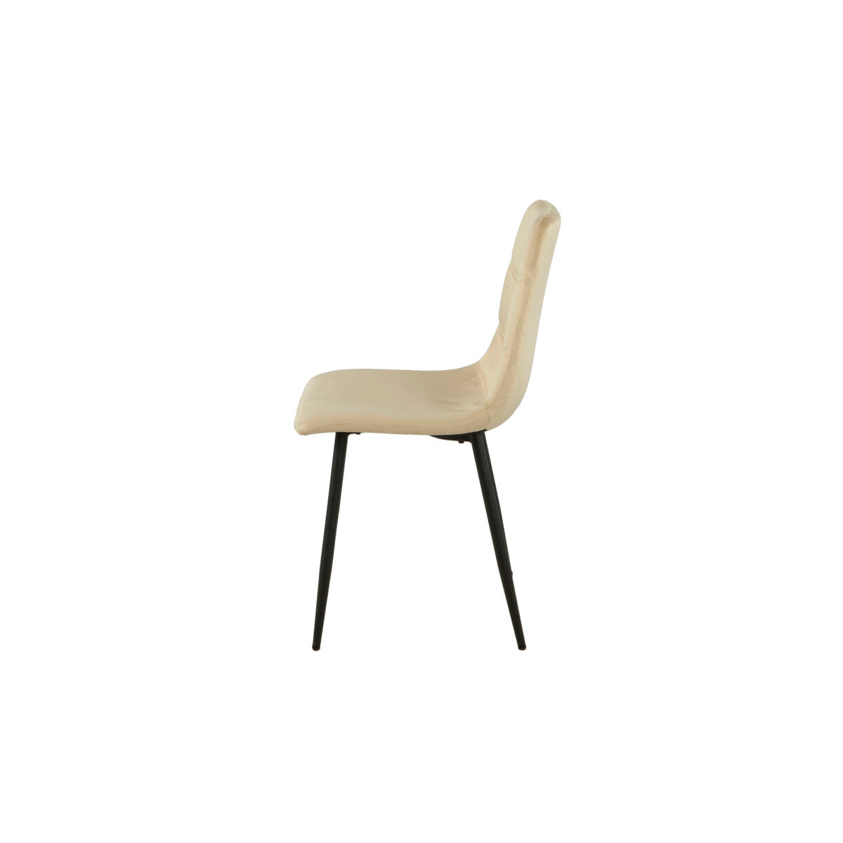 Chair Romimex Beige Velvet Metal 45 x 89 x 55 cm-3