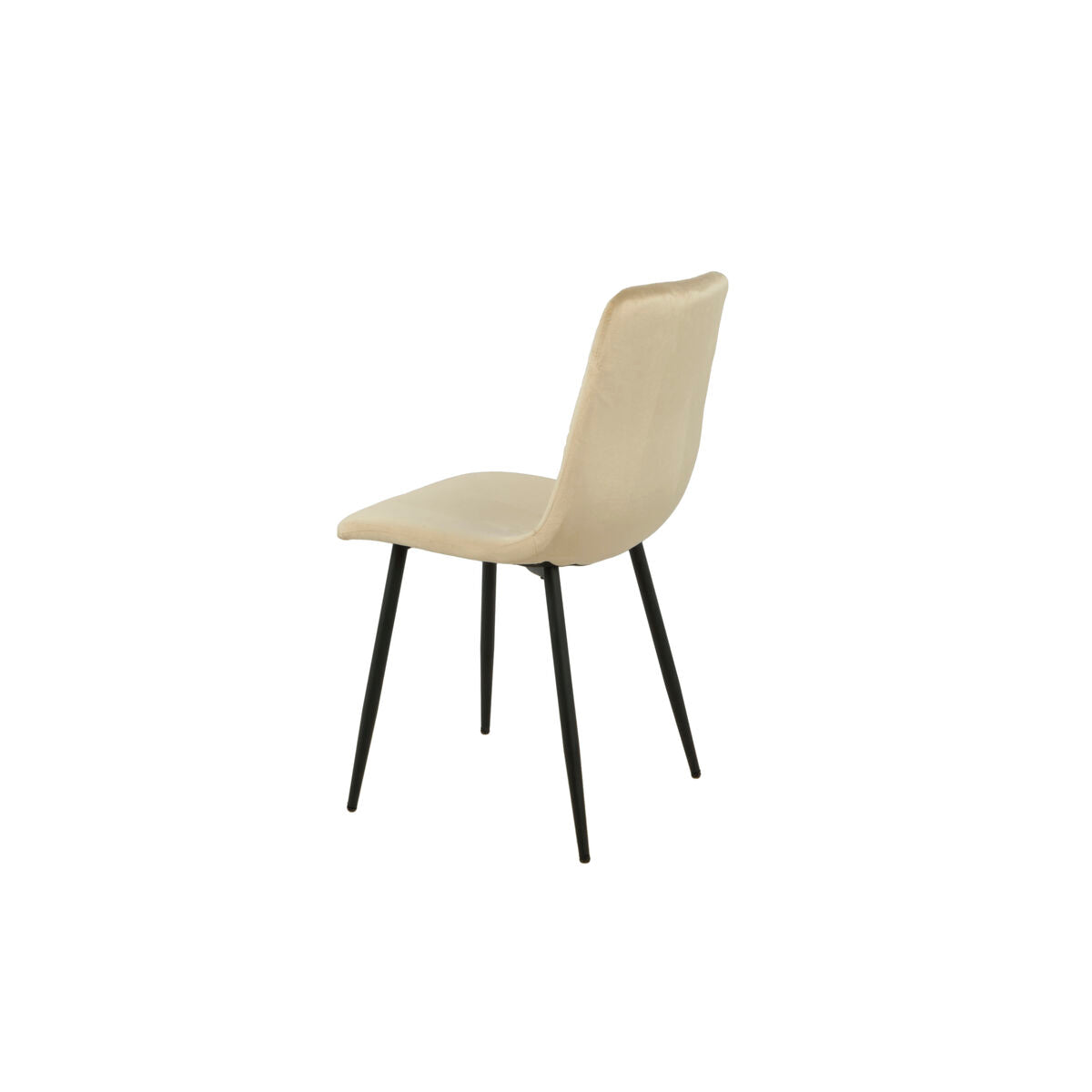 Chair Romimex Beige Velvet Metal 45 x 89 x 55 cm-2