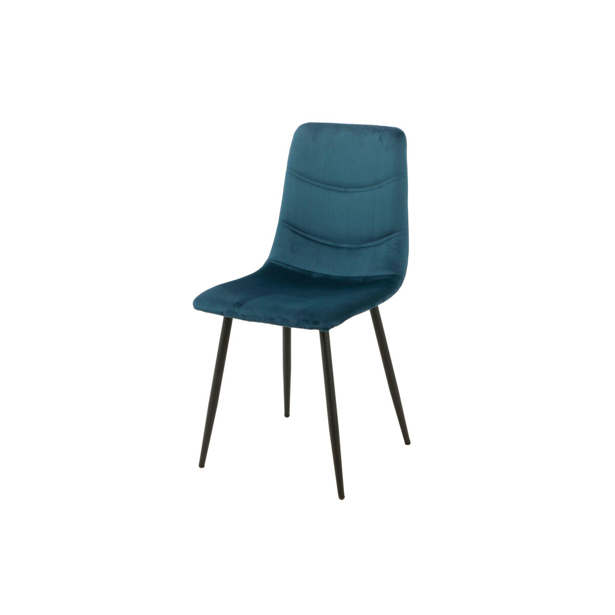 Chair Romimex Blue Velvet Metal 45 x 89 x 55 cm-0