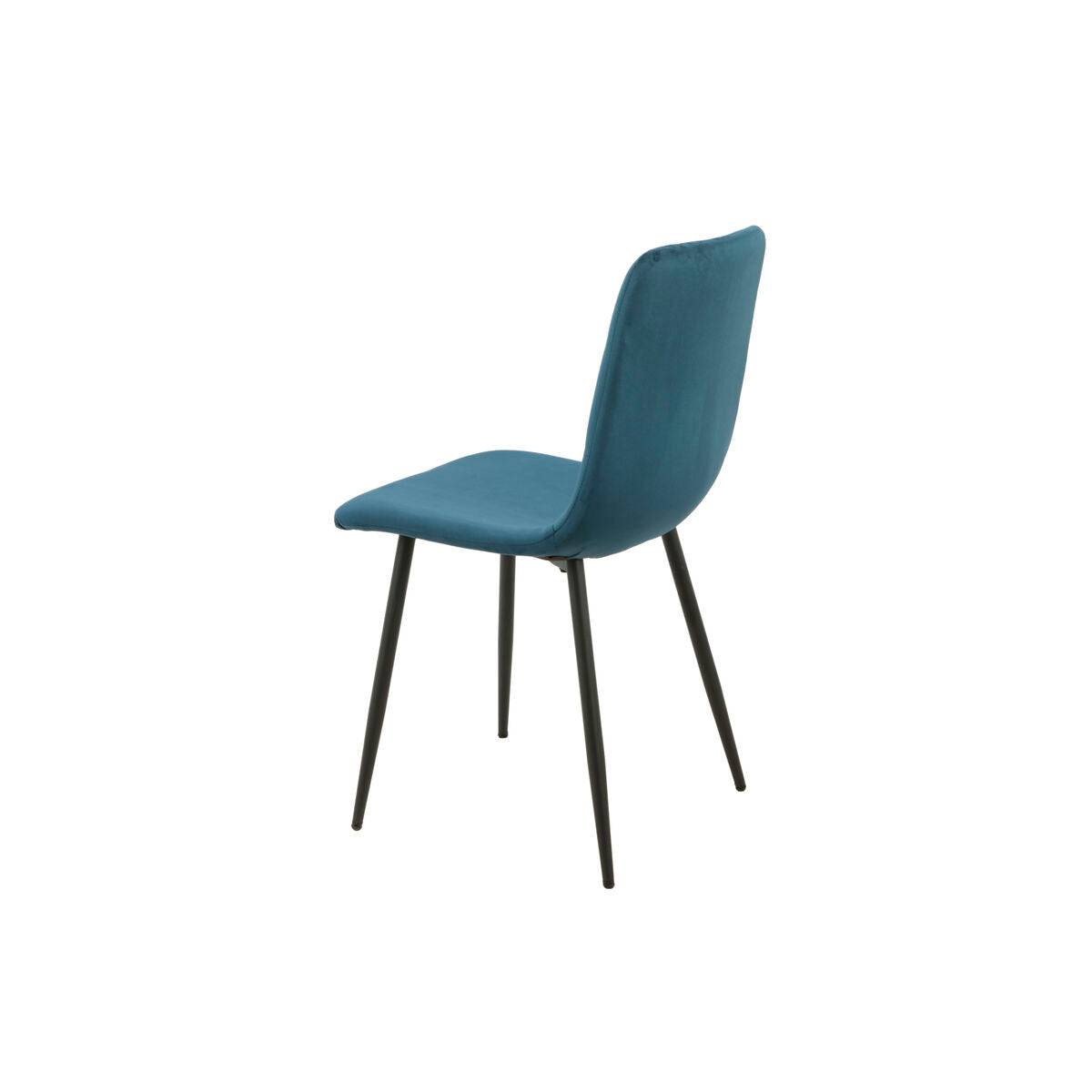 Chair Romimex Blue Velvet Metal 45 x 89 x 55 cm-2