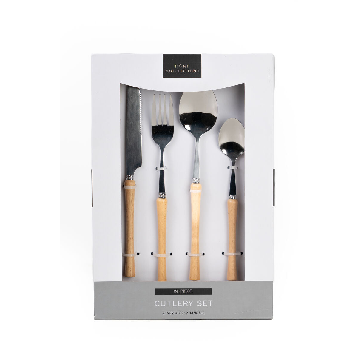 Cutlery set Romimex Silver Metal 28 x 7 x 19 cm 24 Pieces-1