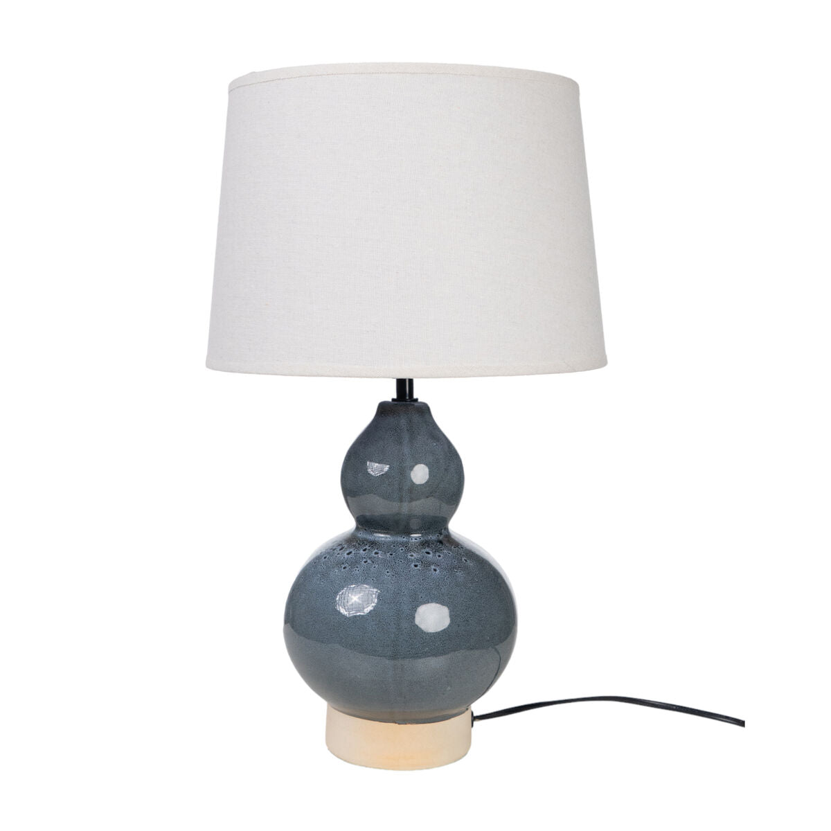 Desk lamp Romimex Blue Beige Ceramic 28 x 47 x 28 cm-0