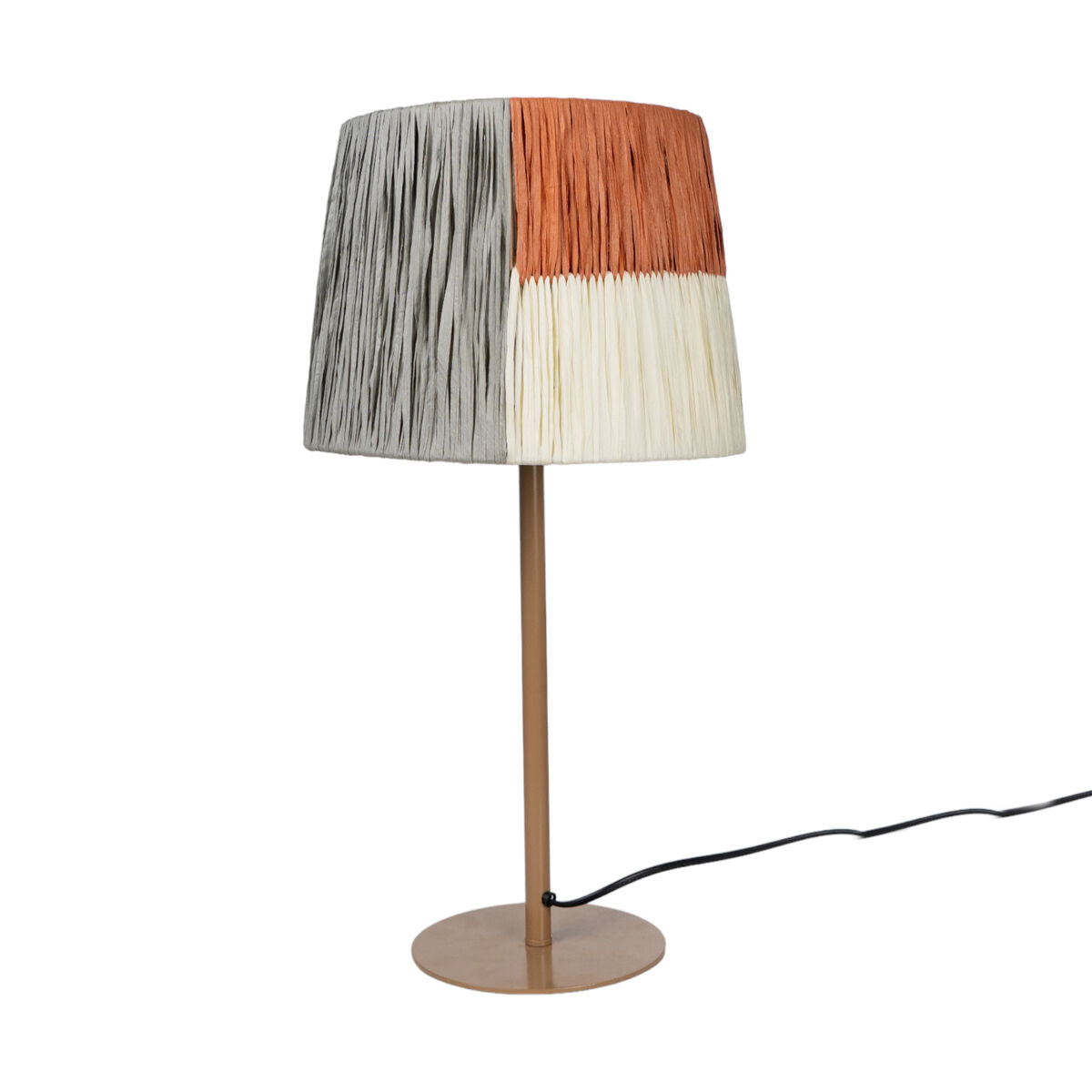 Desk lamp Romimex Brown Beige Grey Metal 25 x 47 x 25 cm-0