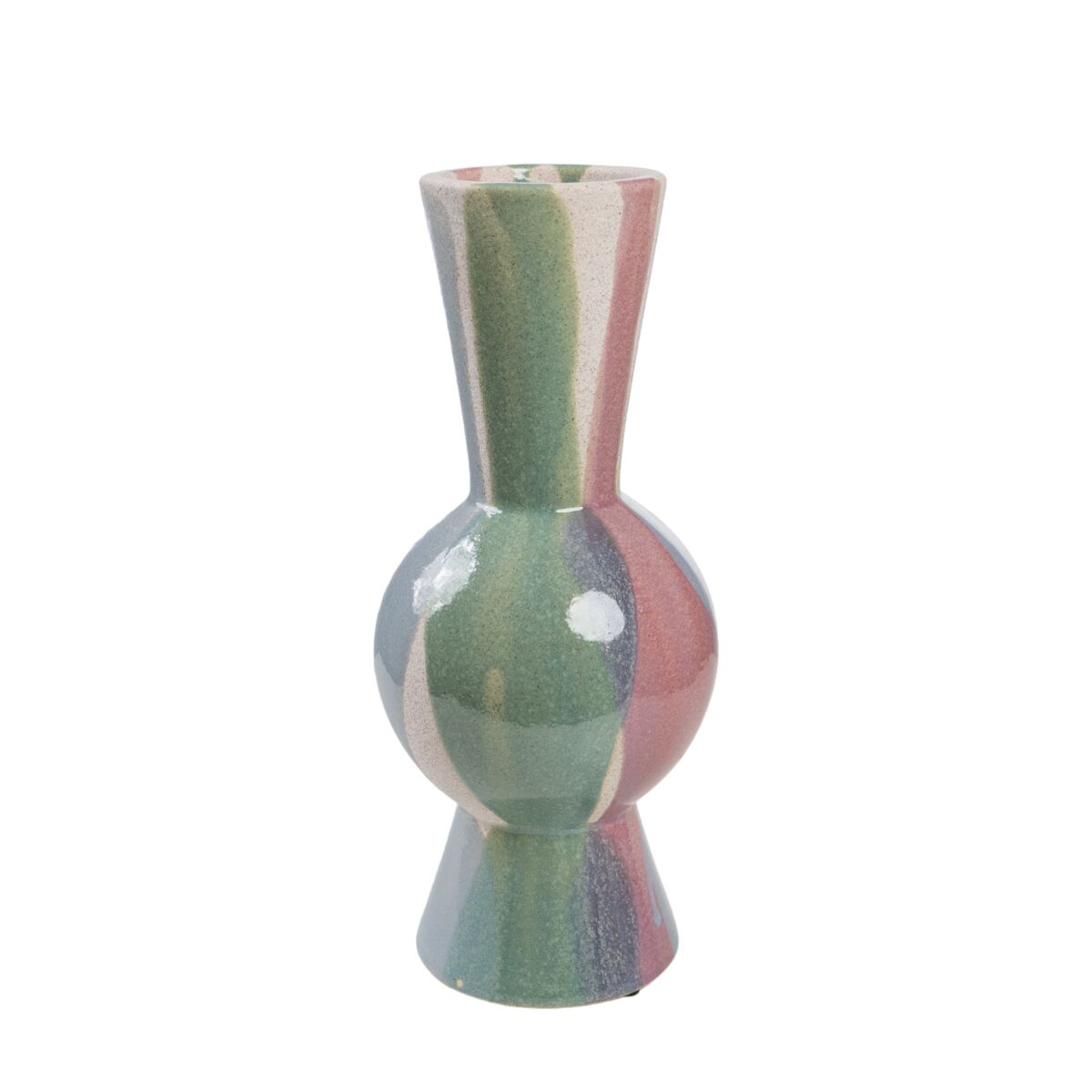 Vase Romimex Multicolour Ceramic 24,5 x 3 x 33,5 cm-0