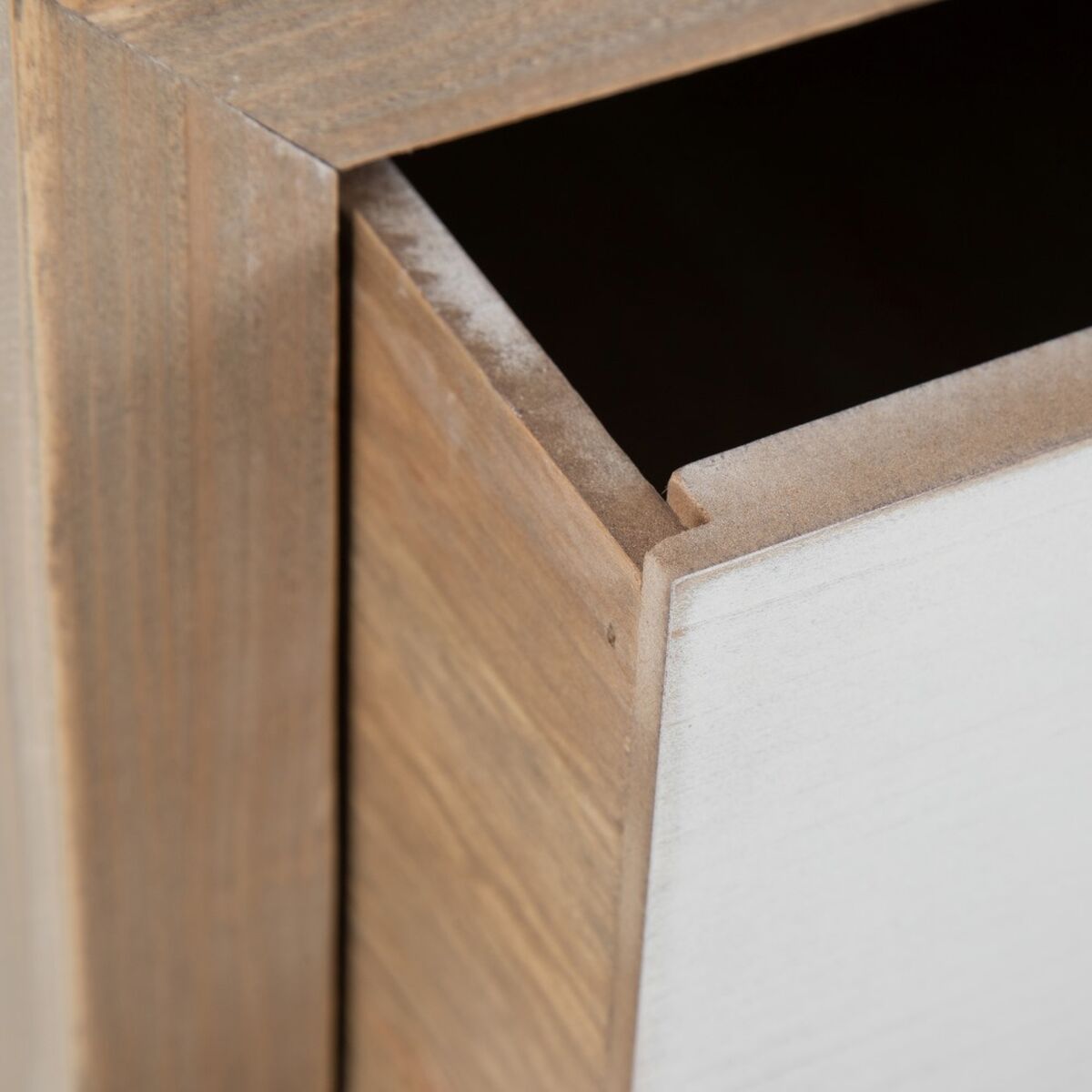 Nightstand KENSY 40 x 30 x 55 cm Natural Wood White-3