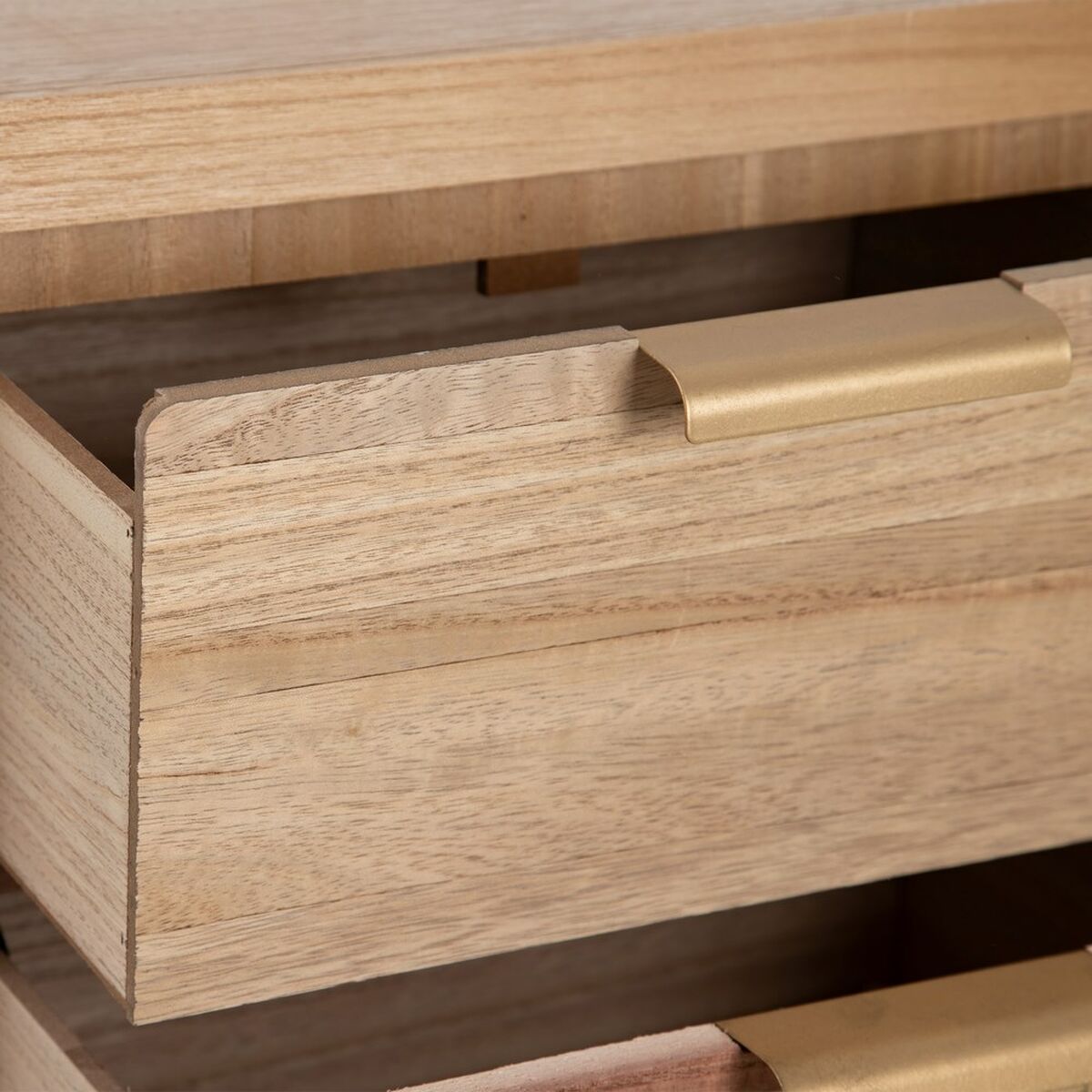 Nightstand HONEY Natural Paolownia wood MDF Wood 40 x 30 x 77,5 cm-4