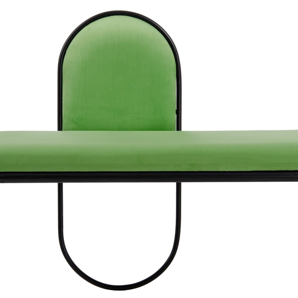 Bench 110 x 40 x 68 cm Synthetic Fabric Metal Green-4