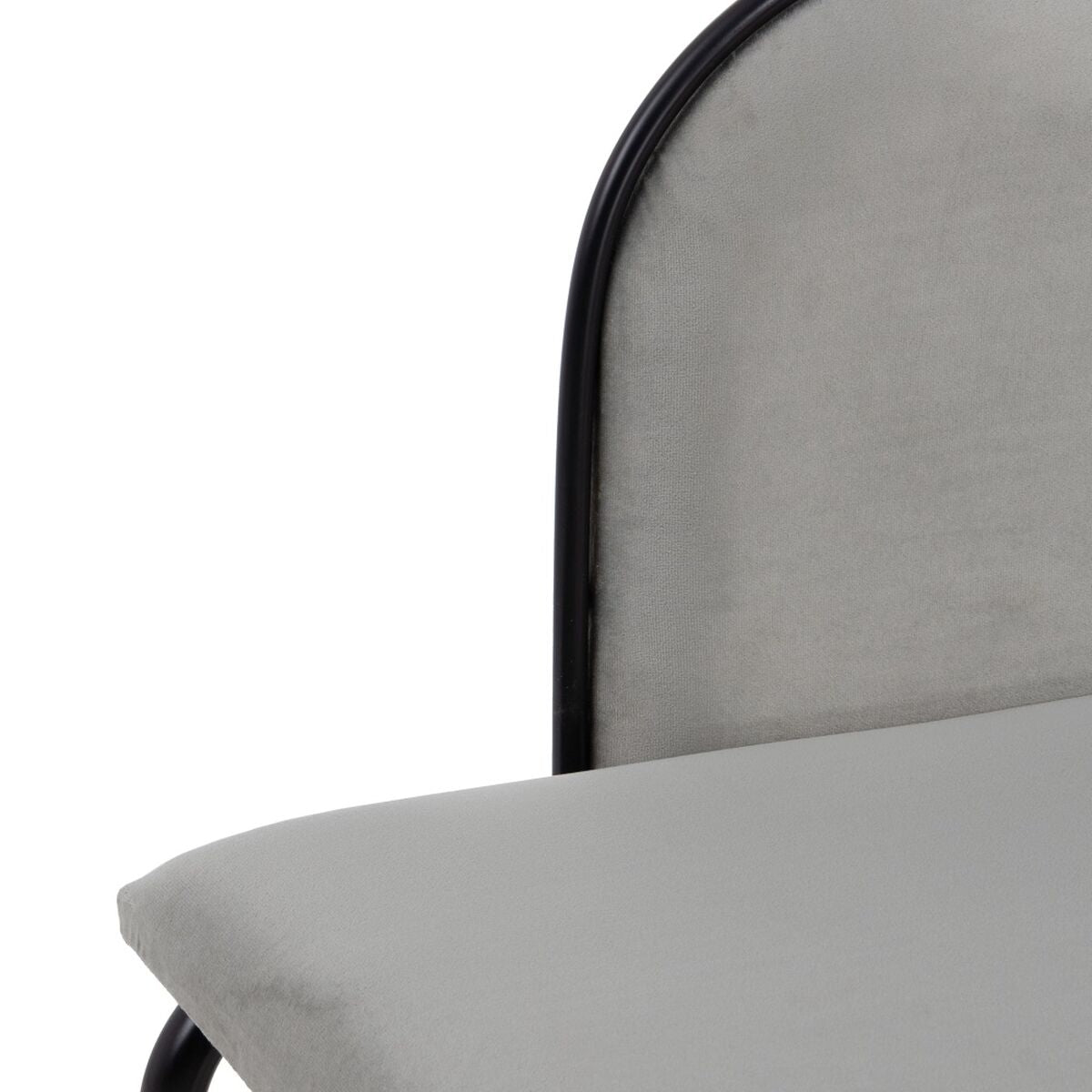 Bench 110 x 40 x 68 cm Synthetic Fabric Grey Metal-6