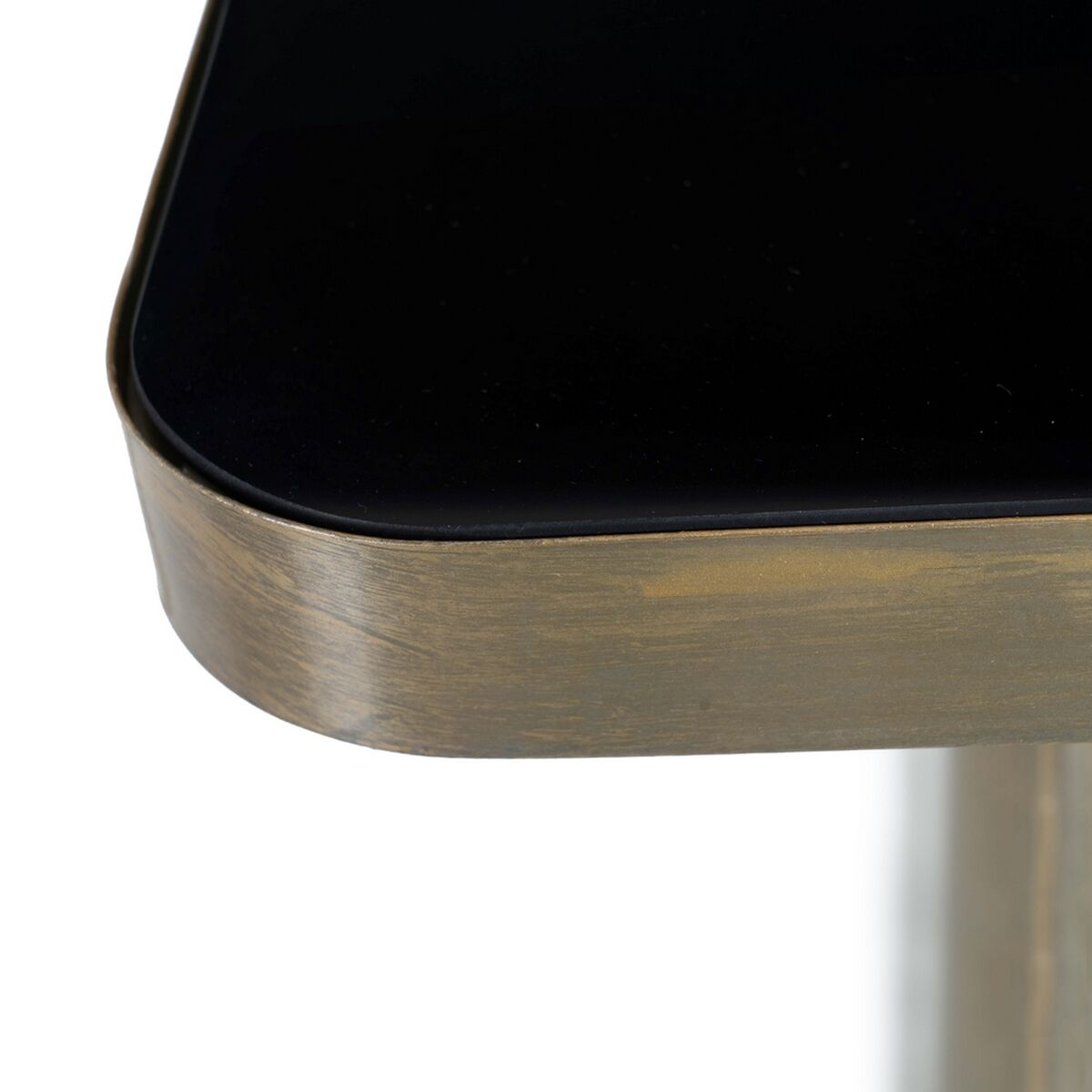 Side table 50,5 x 50,5 x 51 cm Crystal Black Golden Metal-2