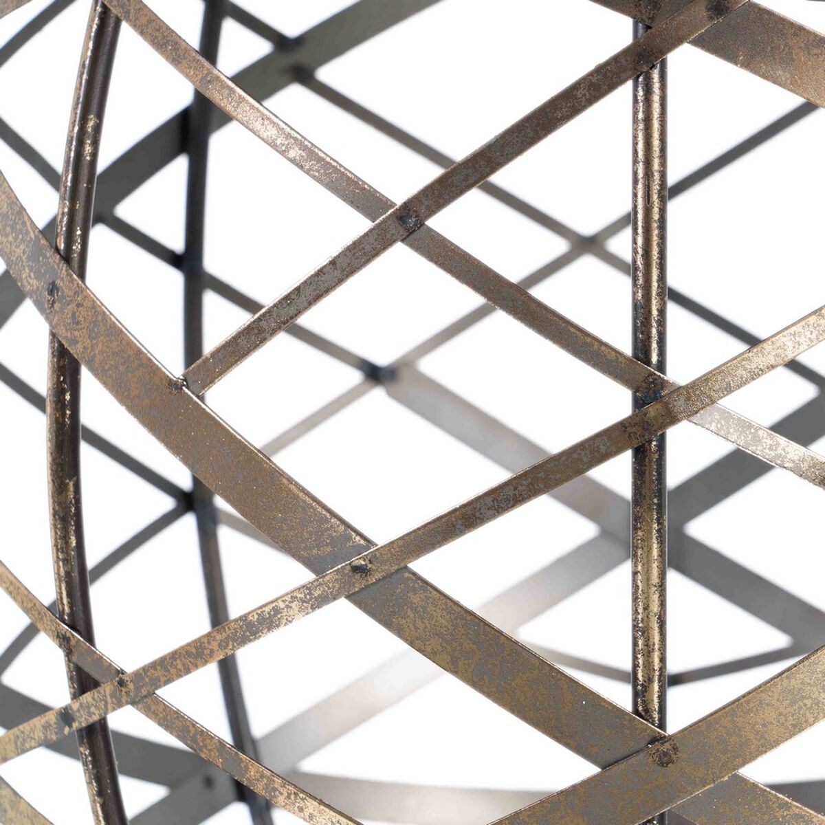 Side table 42 x 42 x 40 cm Crystal Grey Golden Metal-2
