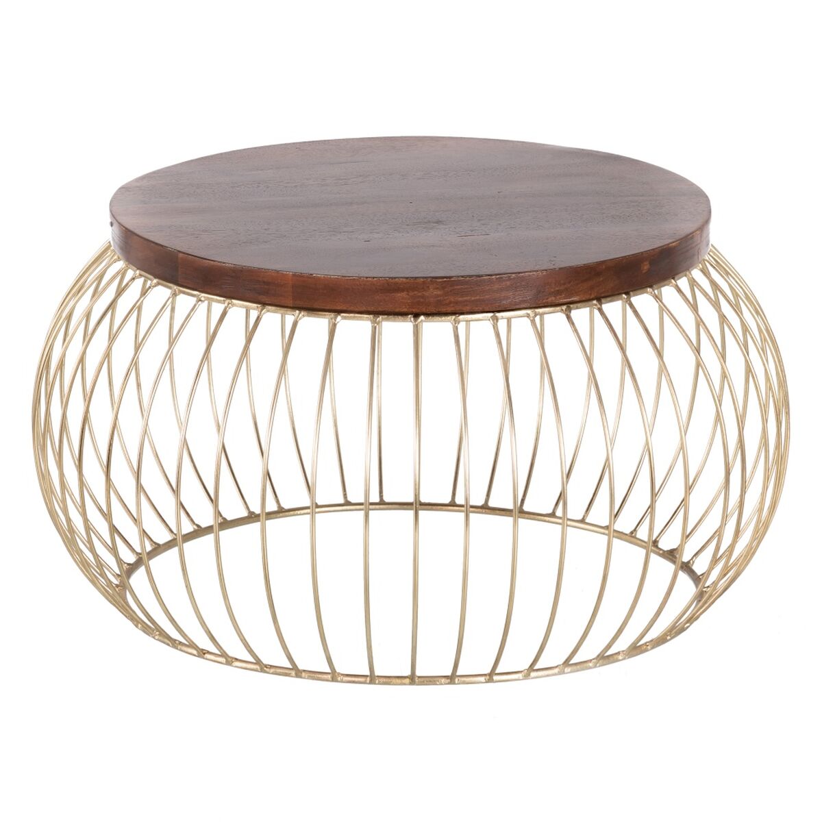 Side table Golden Natural 61 x 61 x 33 cm-0