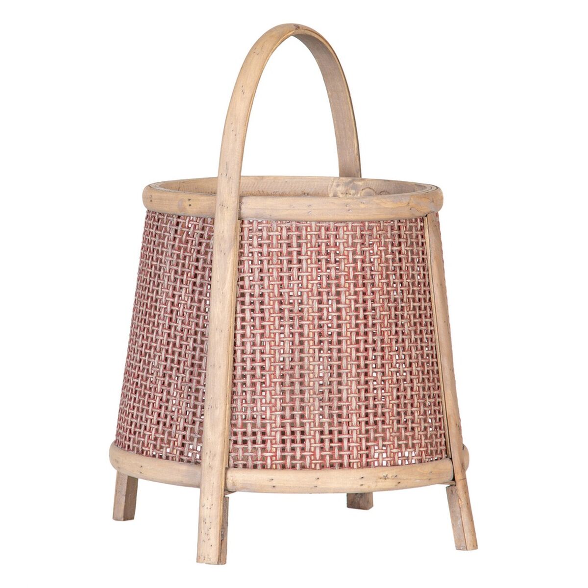 Lantern Candleholder Brown Natural Fibre 33 x 33 x 44 cm-0