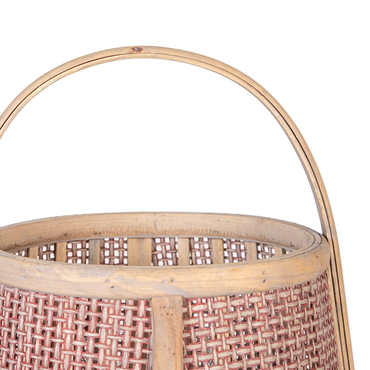 Lantern Candleholder Brown Natural Fibre 33 x 33 x 44 cm-4