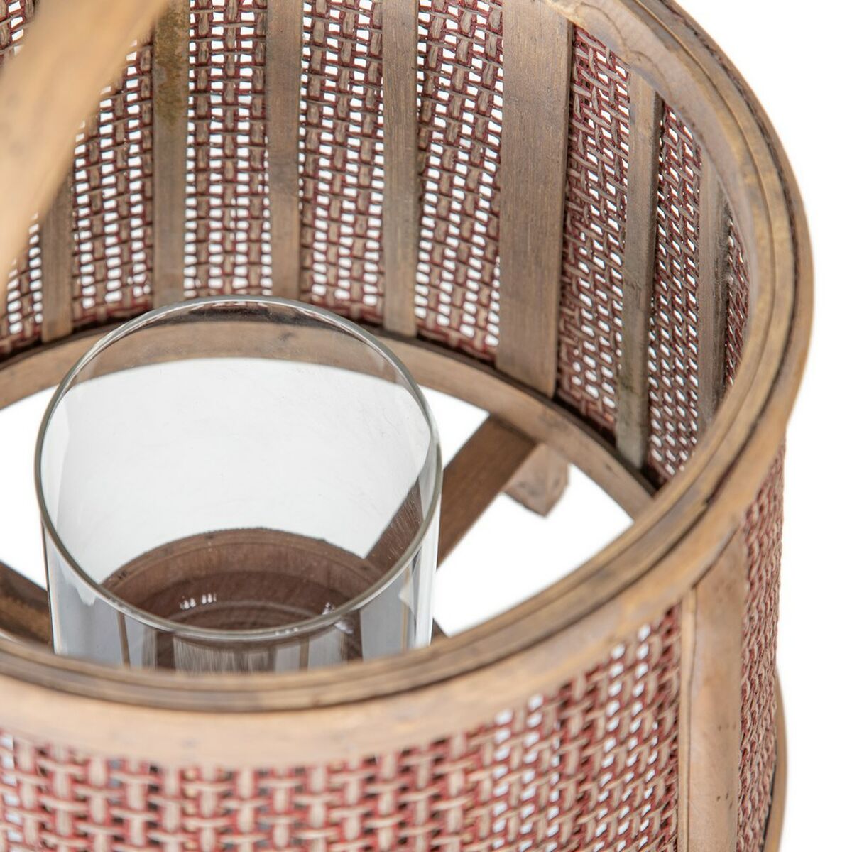 Lantern Candleholder Brown Natural Fibre 33 x 33 x 44 cm-3