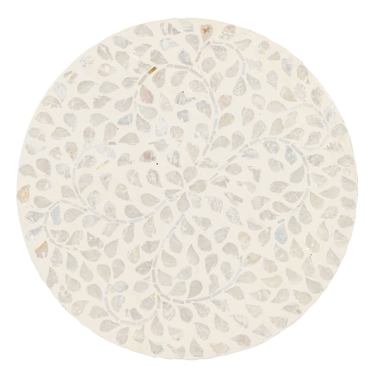 Side table Beige Brown Mother of pearl 40 x 40 x 45 cm MDF Wood-3