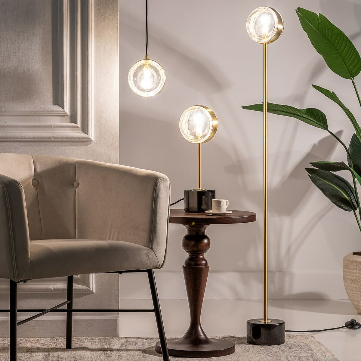 Desk lamp Golden Crystal Marble Iron Hierro/Cristal 28 W 220 V 240 V 220 -240 V 15 x 15 x 40 cm-7