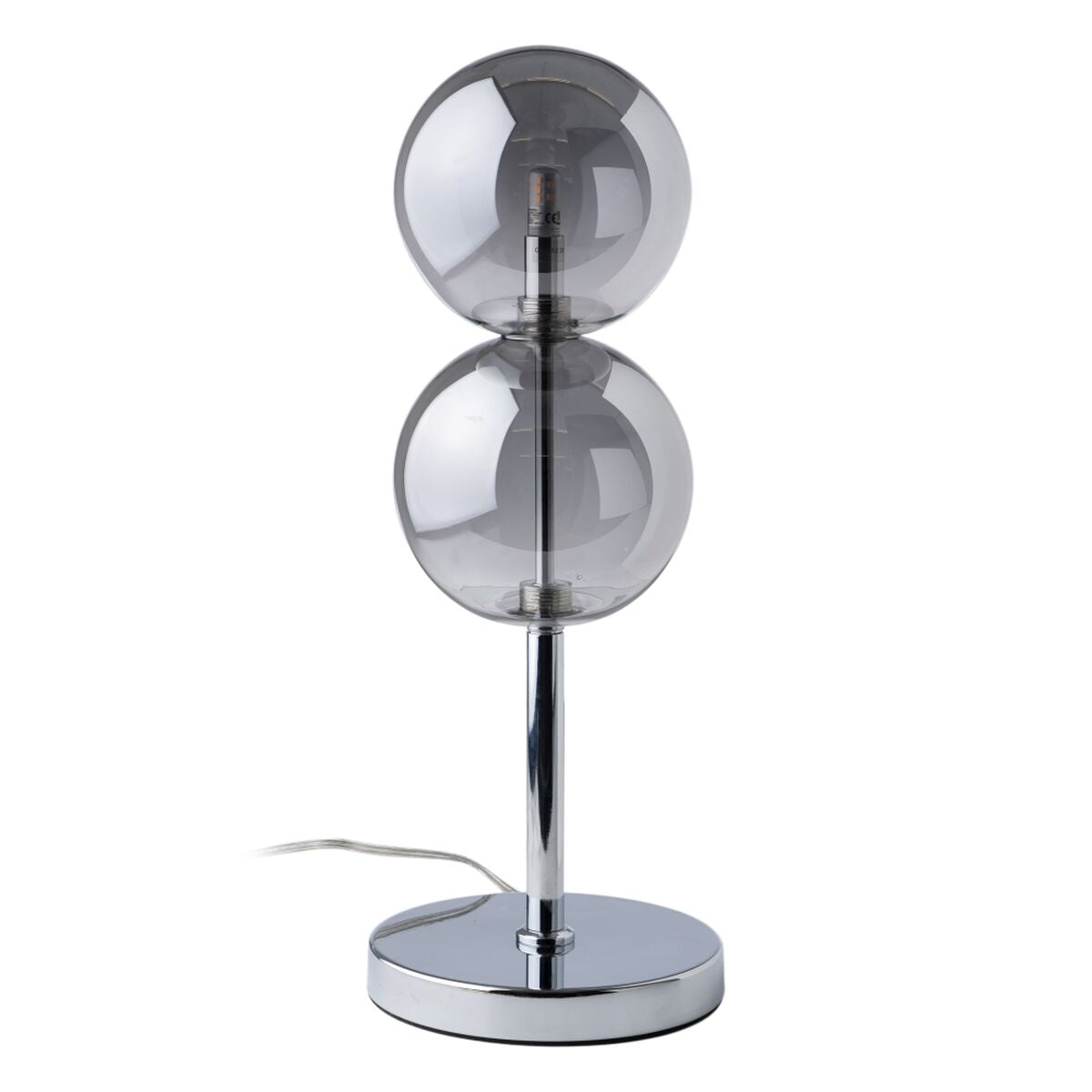 Desk lamp Silver Crystal Iron Hierro/Cristal 28 W 220 V 240 V 220 -240 V 15 x 15 x 48 cm-0